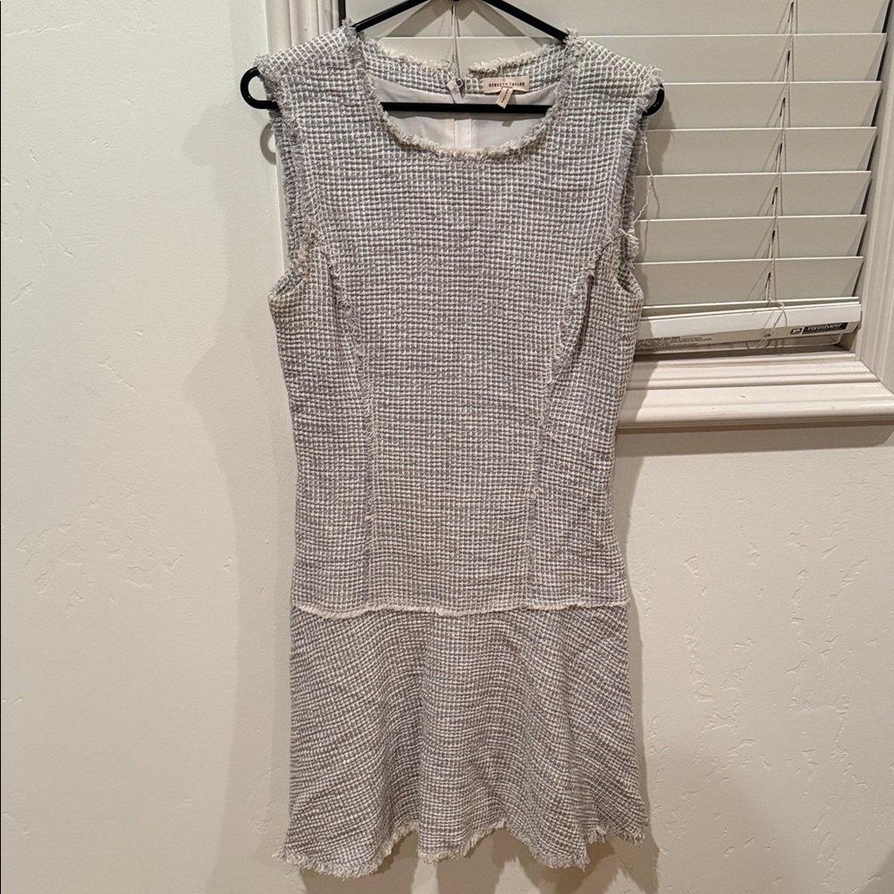 Rebecca Taylor Gray Tweed Mini Dress